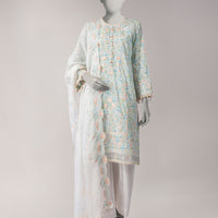 Doria Multicolor Unstitched Suit - J. Junaid Jamshed