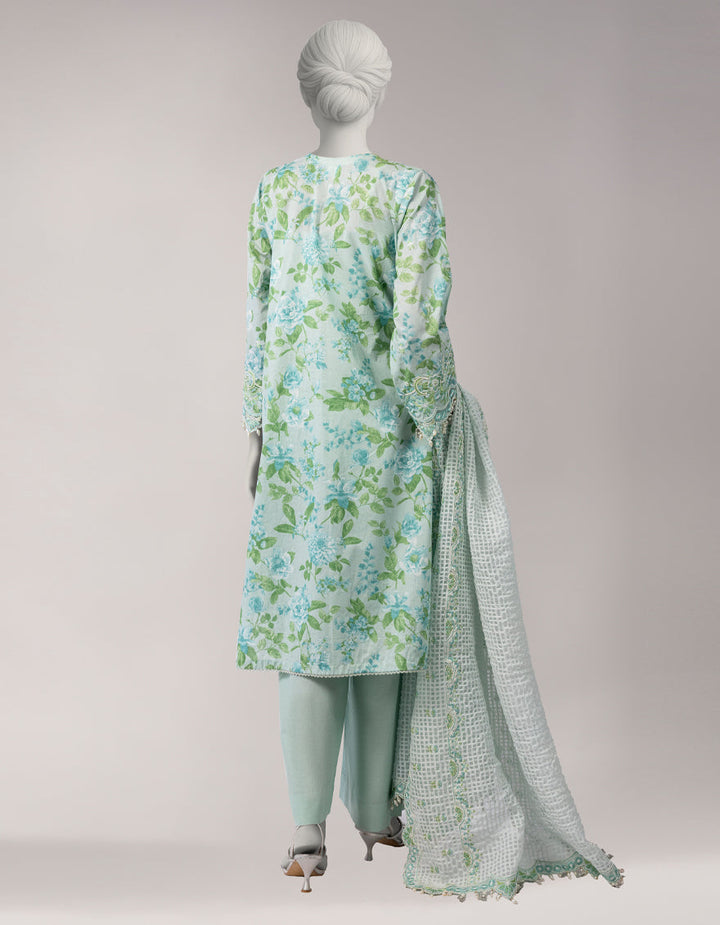 Doria Multicolor Unstitched Suit - J. Junaid Jamshed