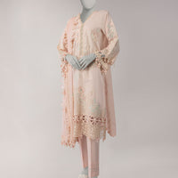 Lawn Pink Unstitched Suit - J. Junaid Jamshed