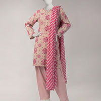 Lawn Multicolor Unstitched Suit - J. Junaid Jamshed