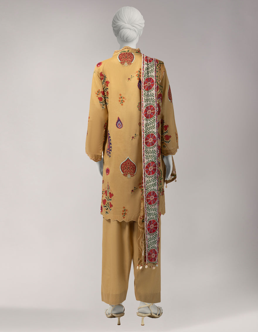 Lawn Multicolor Unstitched Suit - J. Junaid Jamshed