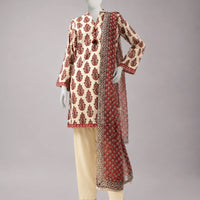 Lawn Multicolor Unstitched Suit - J. Junaid Jamshed