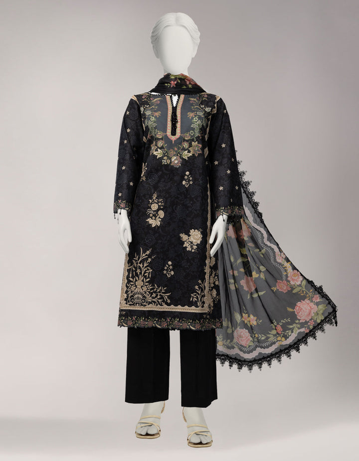 Lawn Multicolor Unstitched Suit - J. Junaid Jamshed