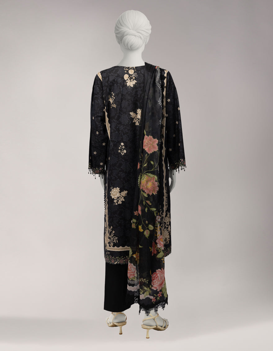 Lawn Multicolor Unstitched Suit - J. Junaid Jamshed