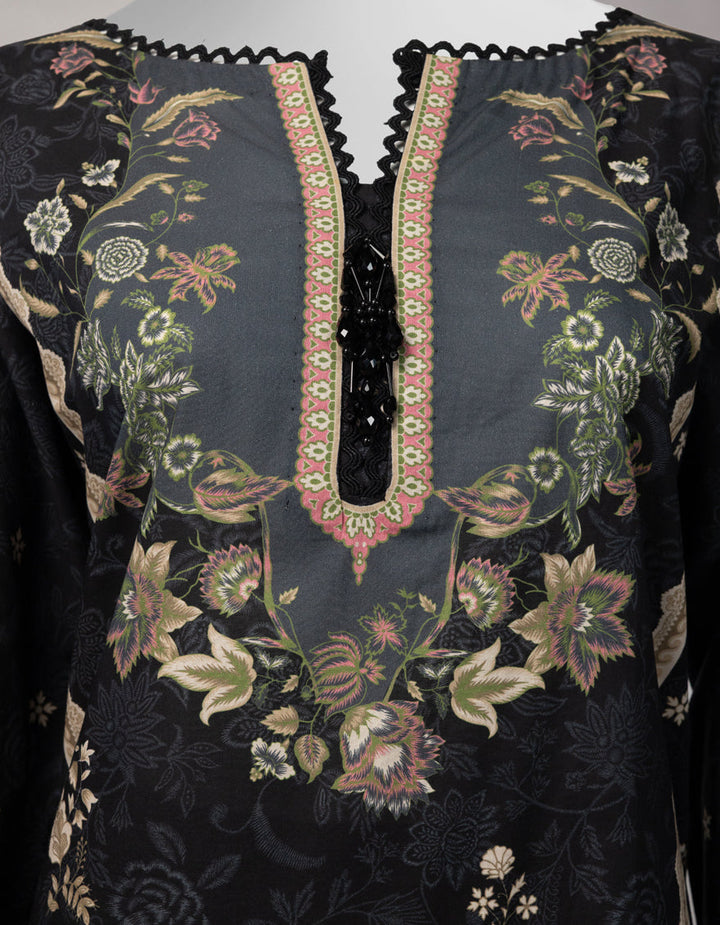 Lawn Multicolor Unstitched Suit - J. Junaid Jamshed
