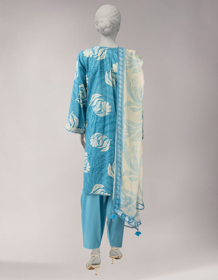 Lawn Multicolor Unstitched Suit - J. Junaid Jamshed