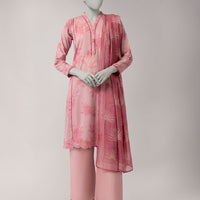 Lawn Multicolor Unstitched Suit - J. Junaid Jamshed