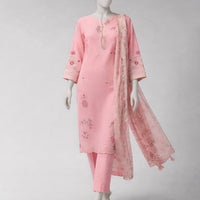 Lawn Multicolor Unstitched Suit - J. Junaid Jamshed