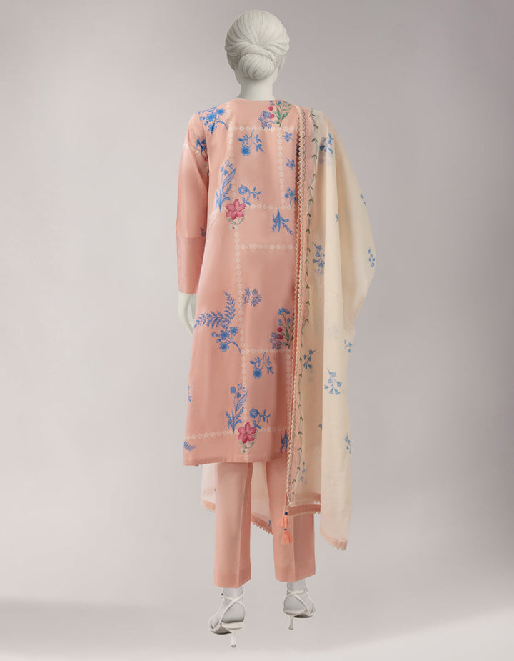 Lawn Multicolor Unstitched Suit - J. Junaid Jamshed