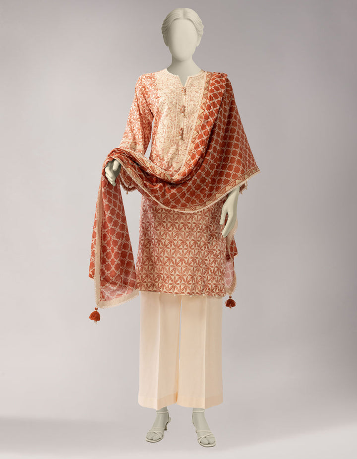 Lawn Multicolor Unstitched Suit - J. Junaid Jamshed