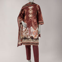 Lawn Multicolor Unstitched Suit - J. Junaid Jamshed