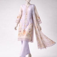 Lawn Multicolor Unstitched Suit - J. Junaid Jamshed