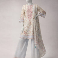 Lawn Multicolor Unstitched Suit - J. Junaid Jamshed