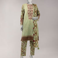 Lawn Multicolor Unstitched Suit - J. Junaid Jamshed