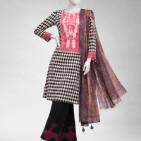 Lawn Multicolor Unstitched Suit - J. Junaid Jamshed