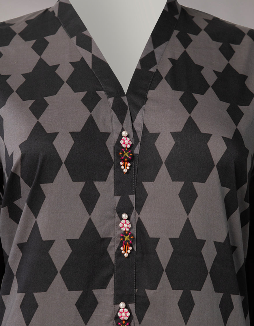 Lawn Multicolor Unstitched Suit - J. Junaid Jamshed