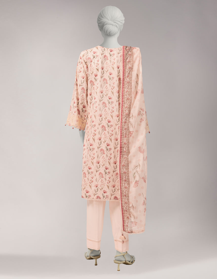 Lawn Multicolor Unstitched Suit - J. Junaid Jamshed