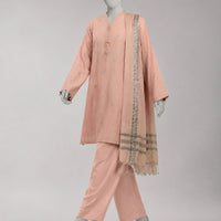 Lawn Pink Unstitched Suit - J. Junaid Jamshed