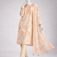 Lawn Multicolor Unstitched Suit - J. Junaid Jamshed
