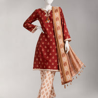 Lawn Multicolor Unstitched Suit - J. Junaid Jamshed