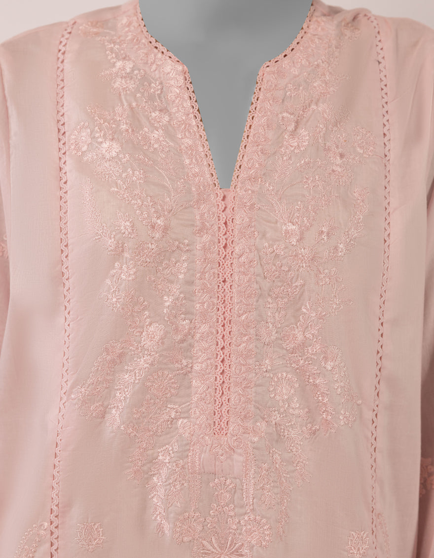 Lawn Pink Stitched Suit - J. Junaid Jamshed