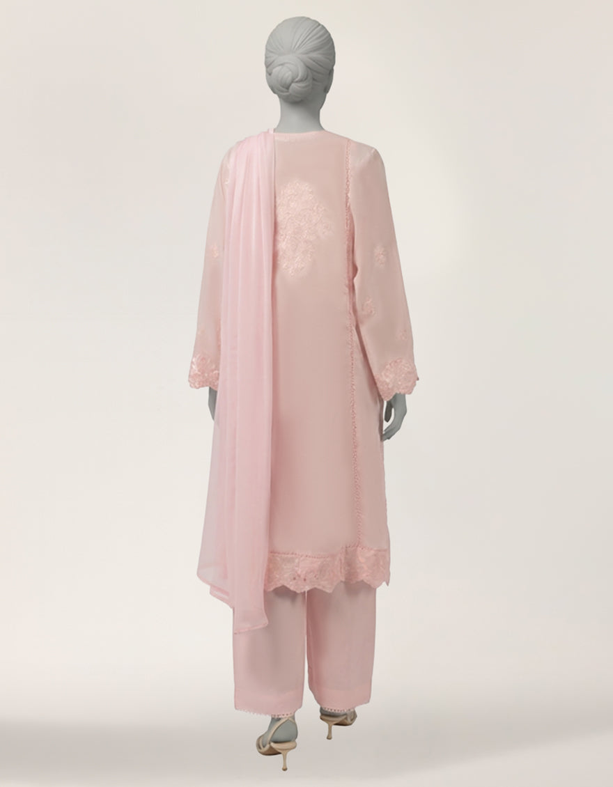 Lawn Pink Stitched Suit - J. Junaid Jamshed