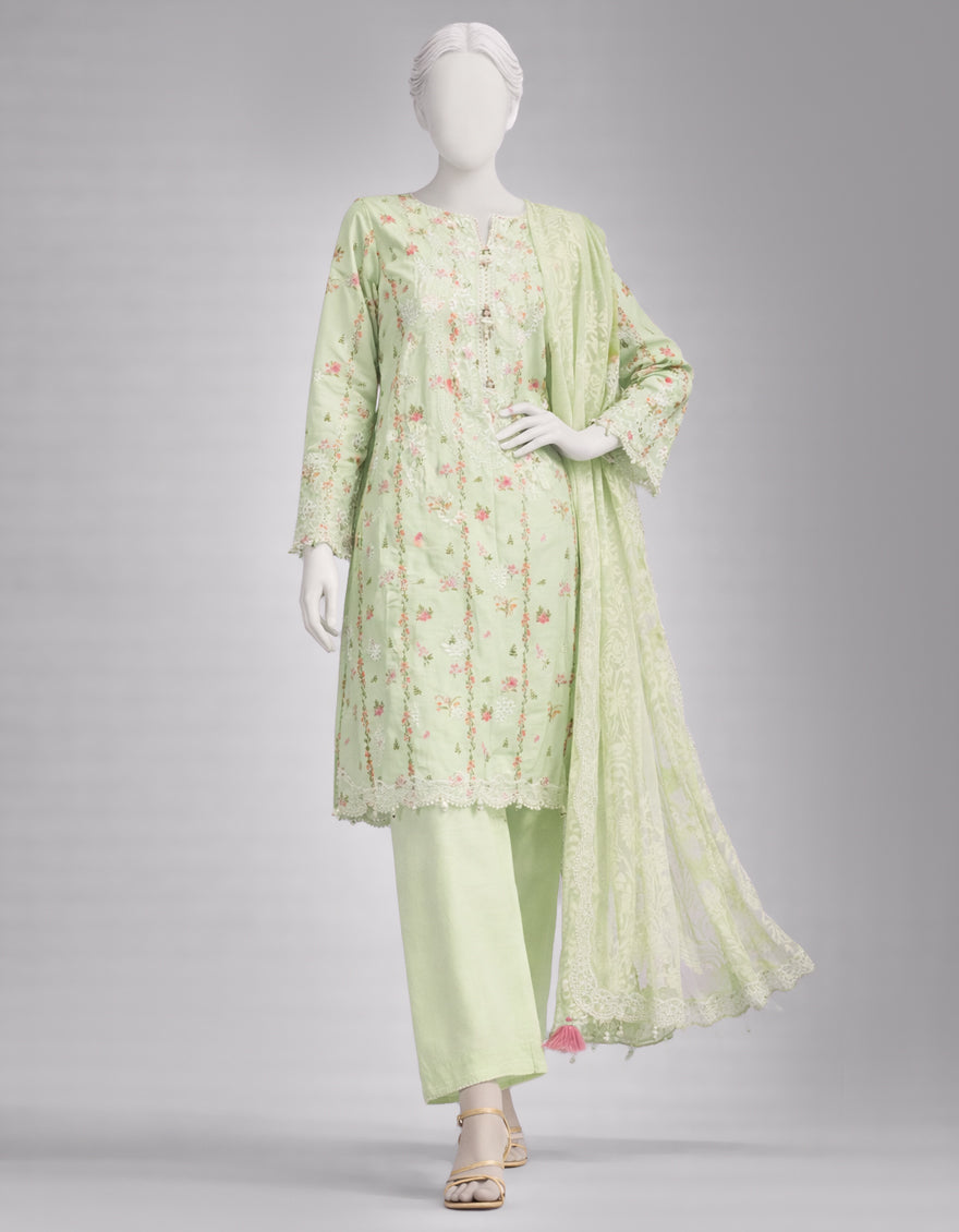 Lawn Multicolor Unstitched Suit - J. Junaid Jamshed