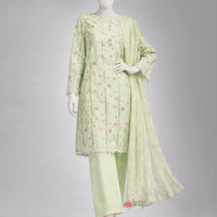 Lawn Multicolor Unstitched Suit - J. Junaid Jamshed