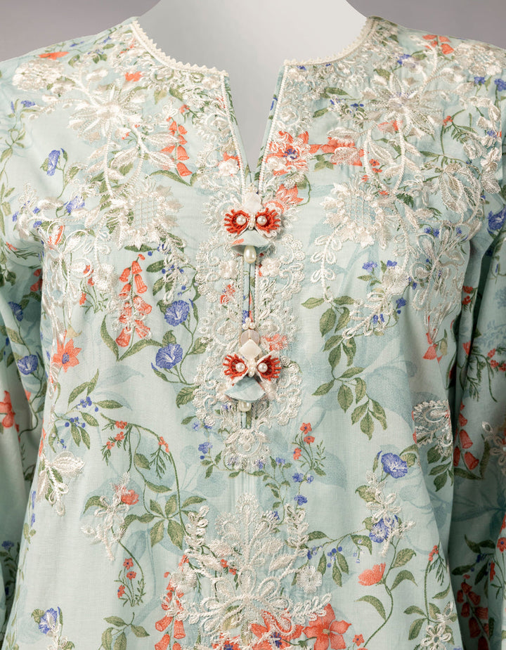 Lawn Multicolor Unstitched Suit - J. Junaid Jamshed