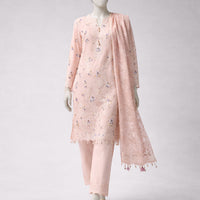Lawn Multicolor Unstitched Suit - J. Junaid Jamshed
