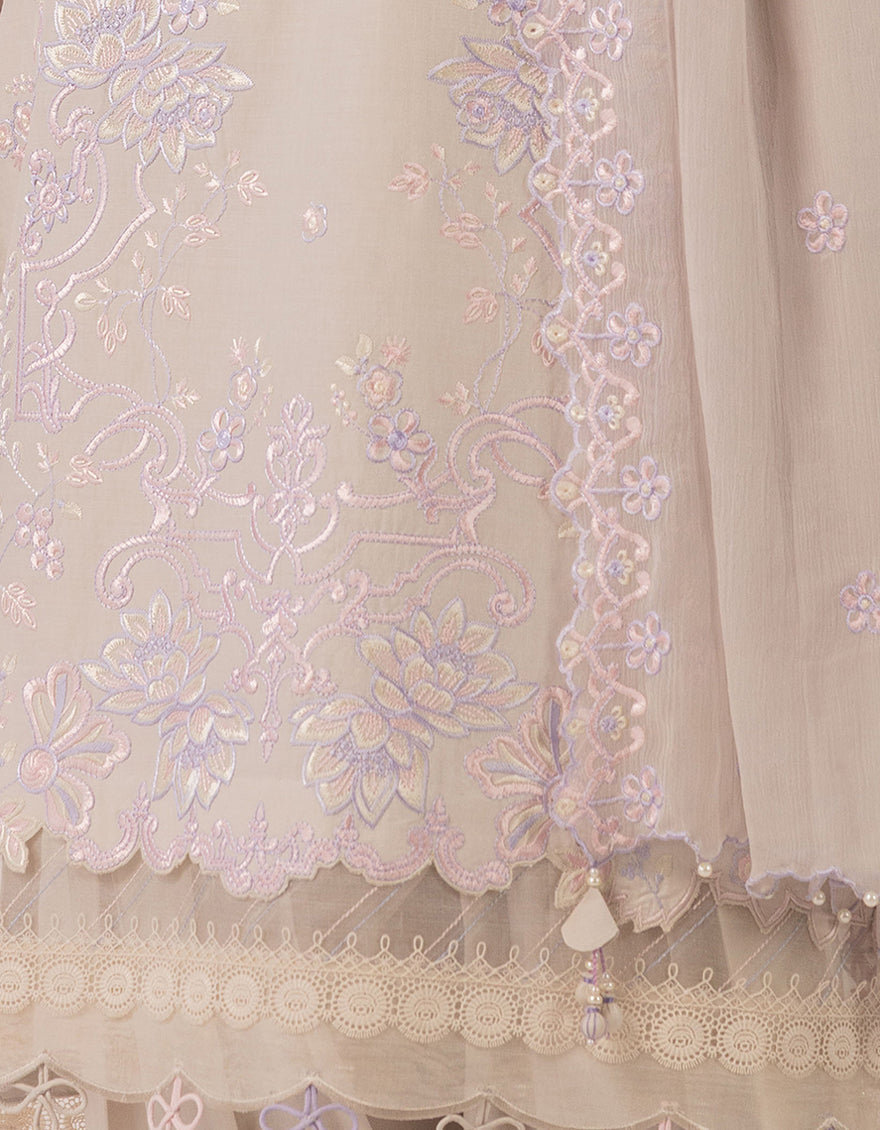 Lawn Purple Unstitched Suit - J. Junaid Jamshed