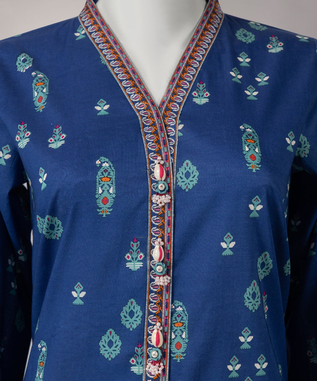 Lawn Multicolor Unstitched Suit - J. Junaid Jamshed
