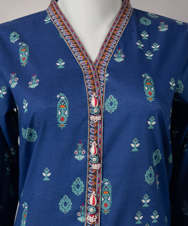 Lawn Multicolor Unstitched Suit - J. Junaid Jamshed