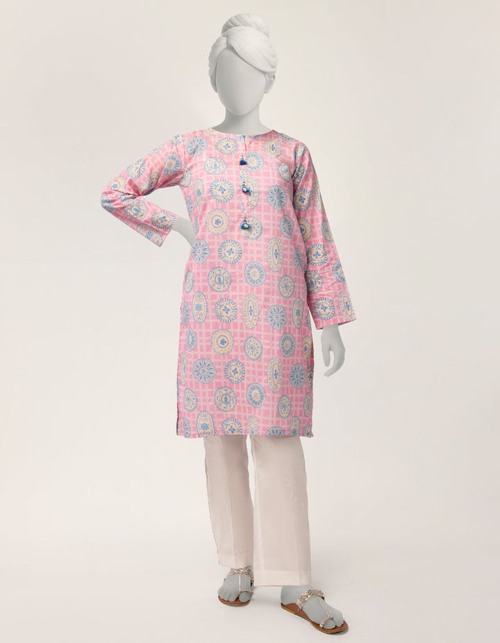 Lawn Pink Kurti - J. Junaid Jamshed