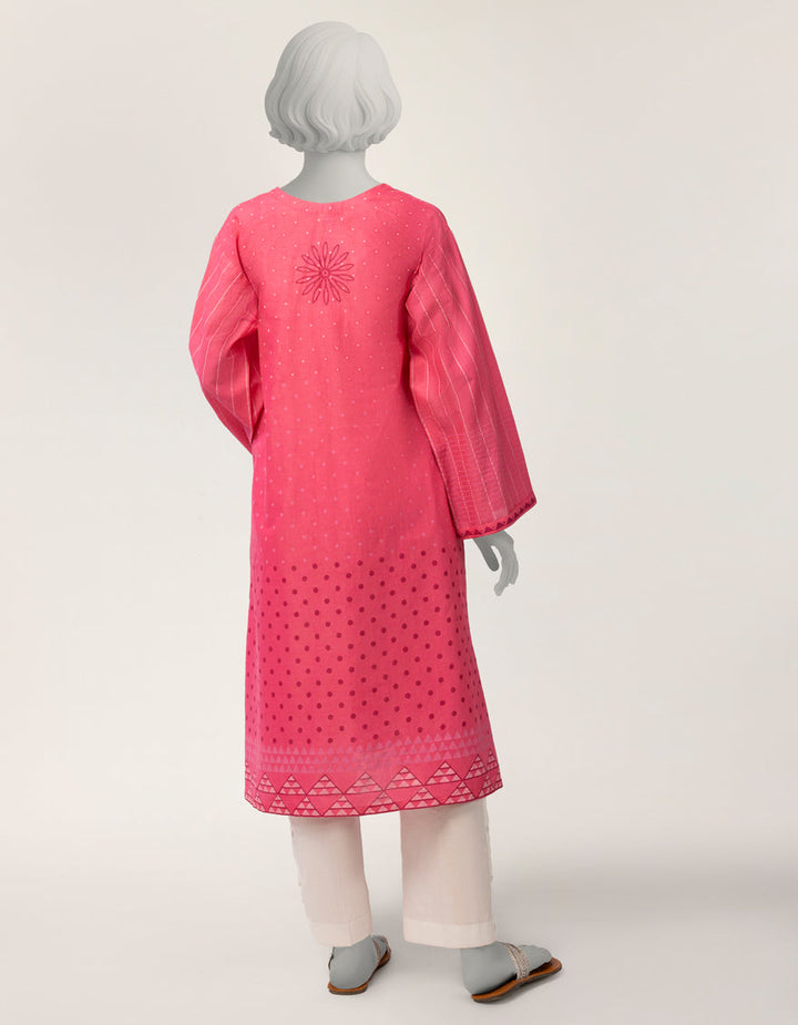 Lawn Pink Kurti - J. Junaid Jamshed