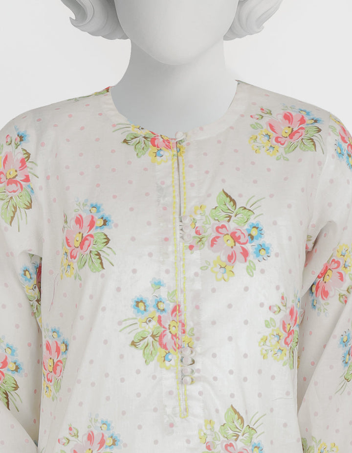 Lawn White Kurti - J. Junaid Jamshed