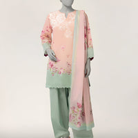 Lawn Pink Stitched Suit - J. Junaid Jamshed