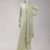 Lawn Grey Unstitched Suit - J. Junaid Jamshed