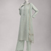 Lawn Blue Unstitched Suit - J. Junaid Jamshed