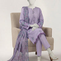 Lawn Purple Stitched Suit - J. Junaid Jamshed