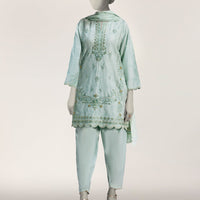 Dobby Green Stitched Suit - J. Junaid Jamshed