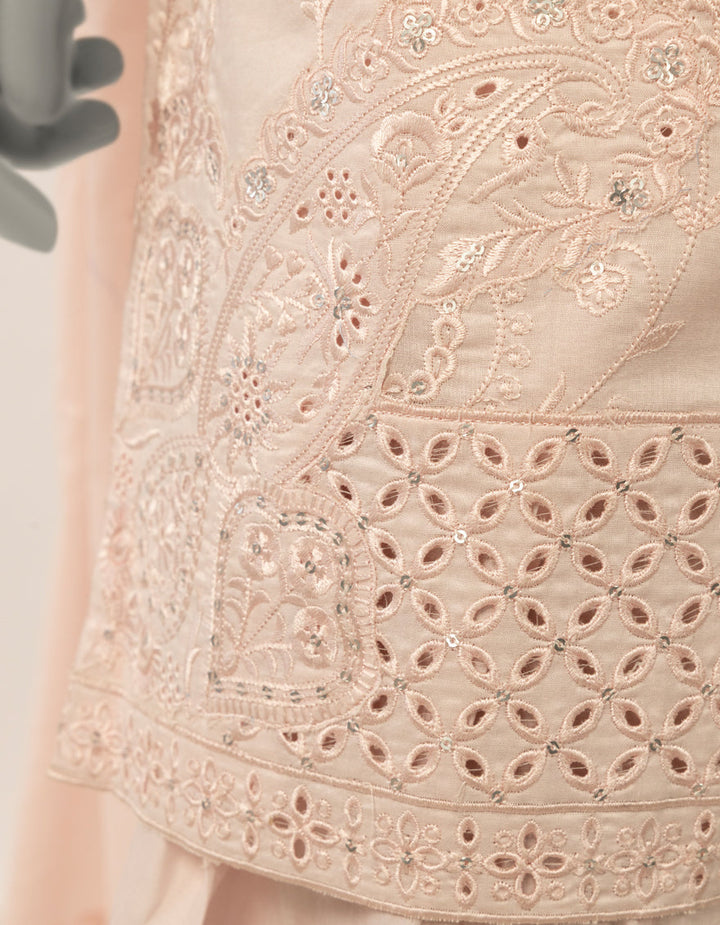 Lawn Pink Stitched Suit - J. Junaid Jamshed