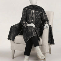 Lawn Black Stitched Suit - J. Junaid Jamshed