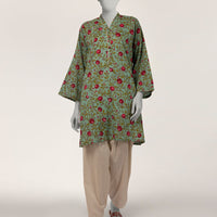 Lawn Green Kurti - J. Junaid Jamshed