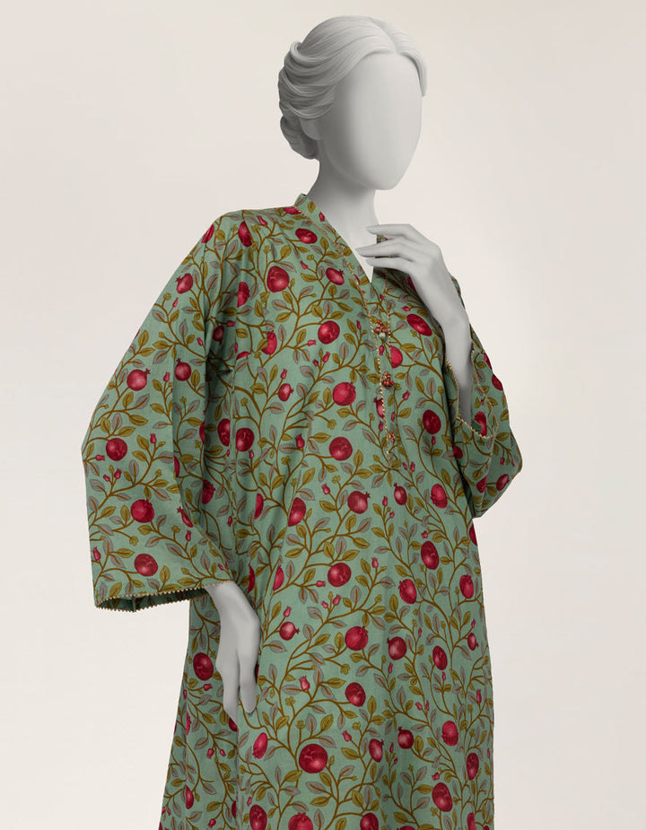 Lawn Green Kurti - J. Junaid Jamshed