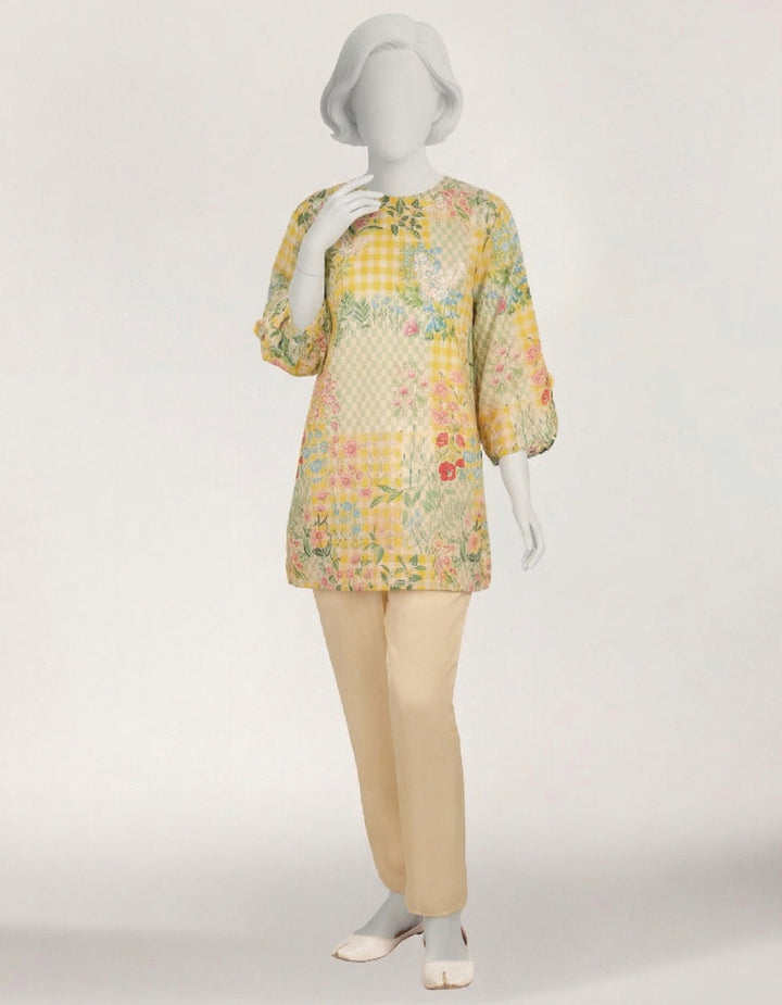 Lawn Multicolor Stitched Suit - J. Junaid Jamshed