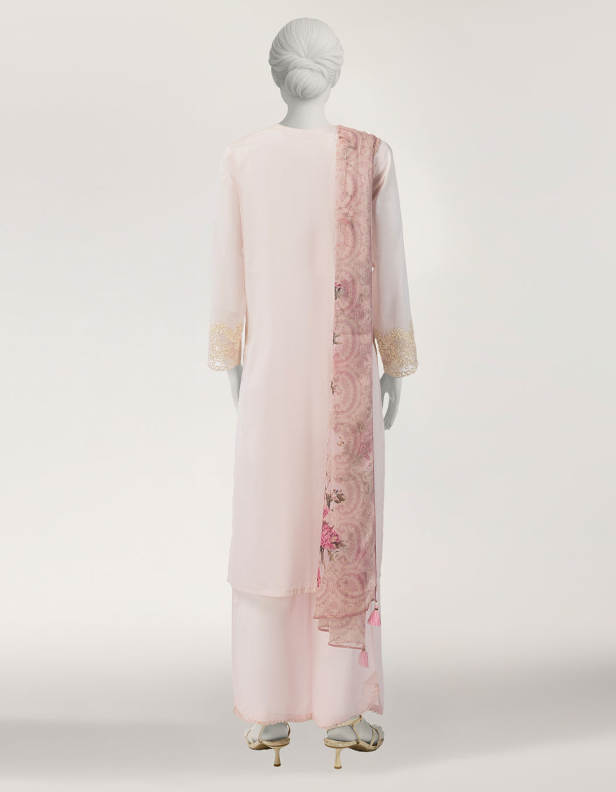 Lawn Pink Stitched Suit - J. Junaid Jamshed