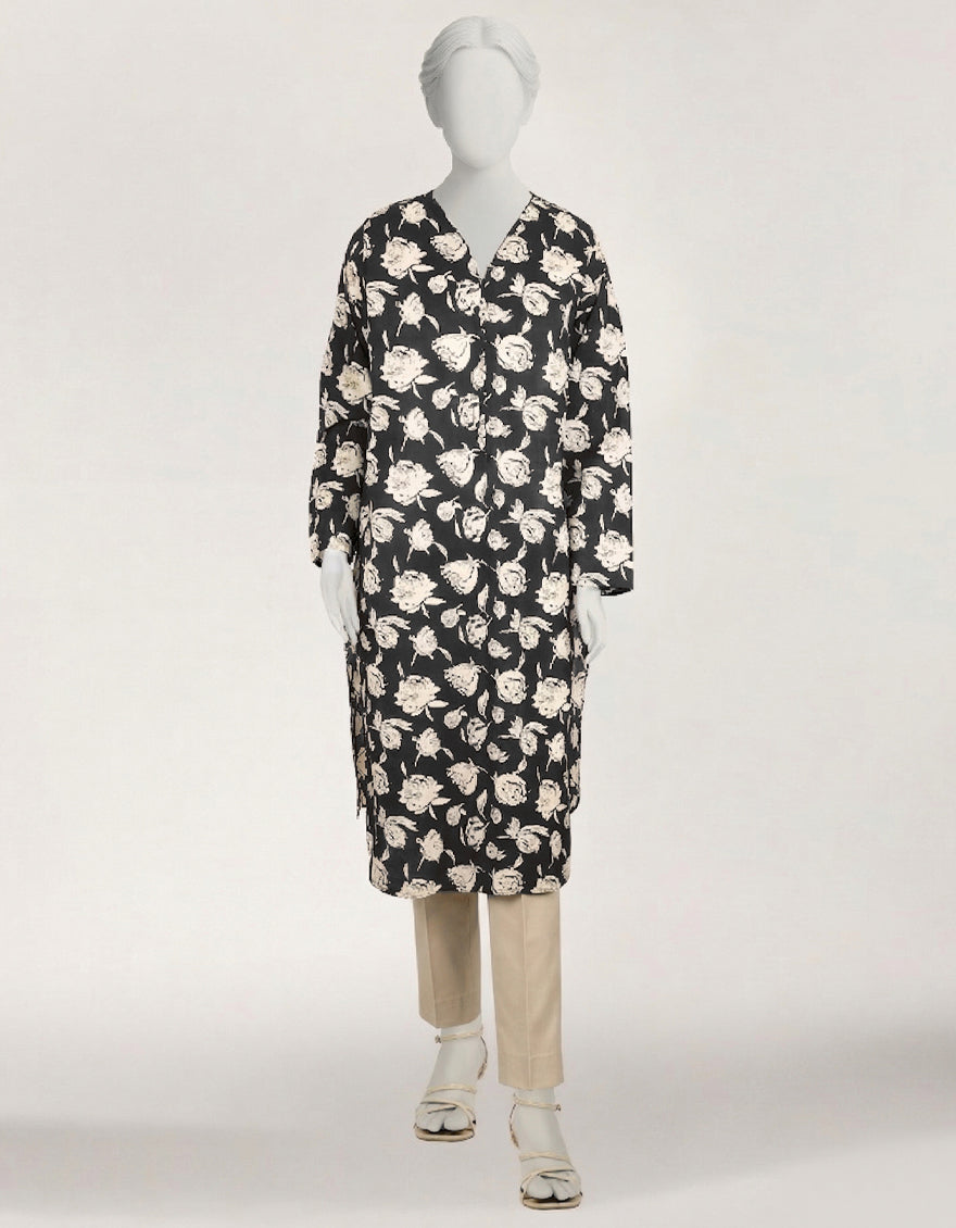 Lawn Black Kurti - J. Junaid Jamshed
