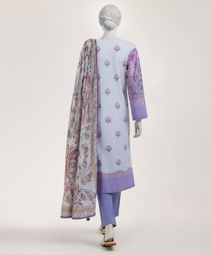Lawn White Stitched Suit - J. Junaid Jamshed