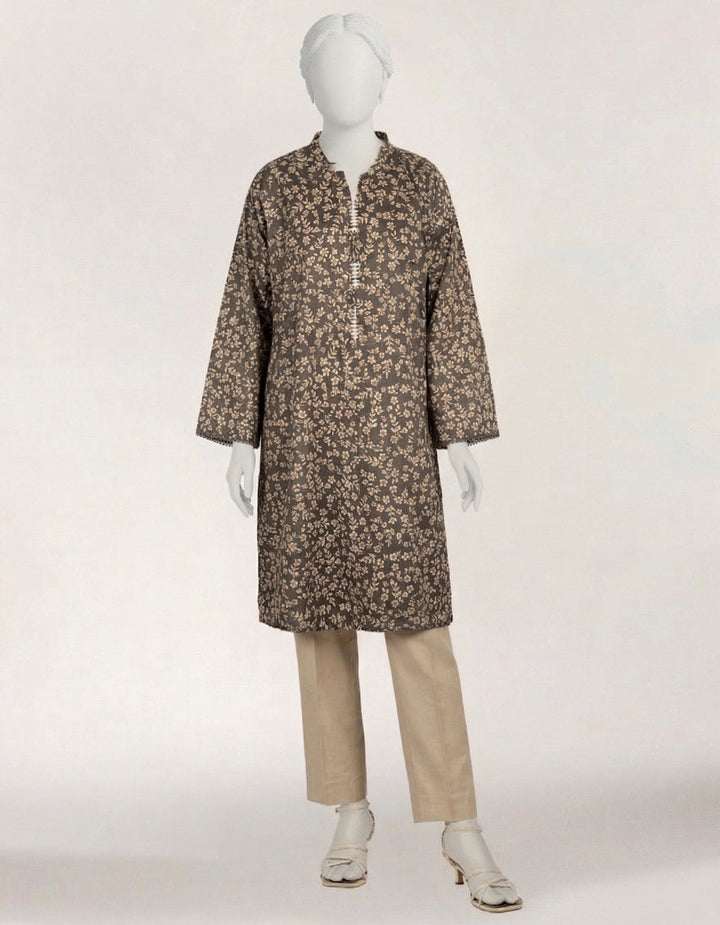 Lawn Grey Kurti - J. Junaid Jamshed